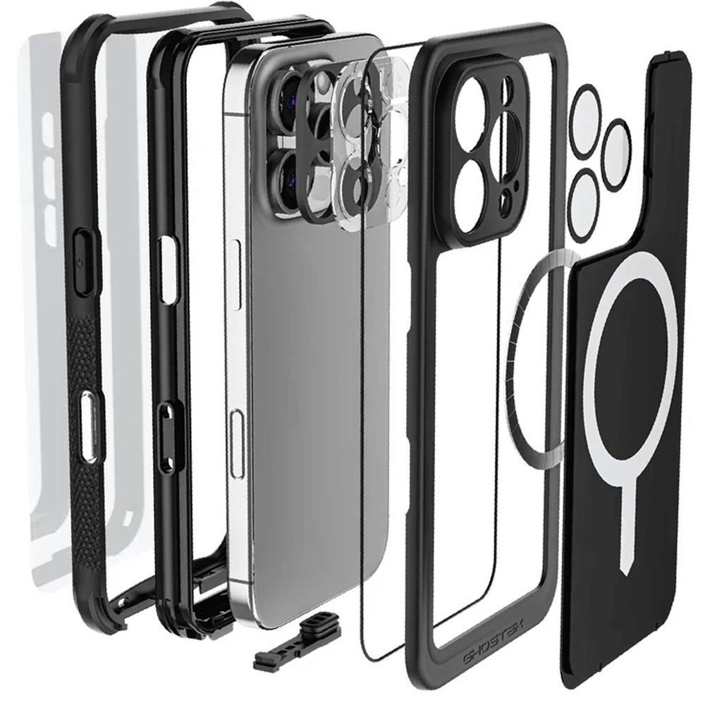 Foto 4 pulgar | . Funda Ghostek Nautical Clip Para Iphone 16 Pro Negra Magsafe Contra Agua