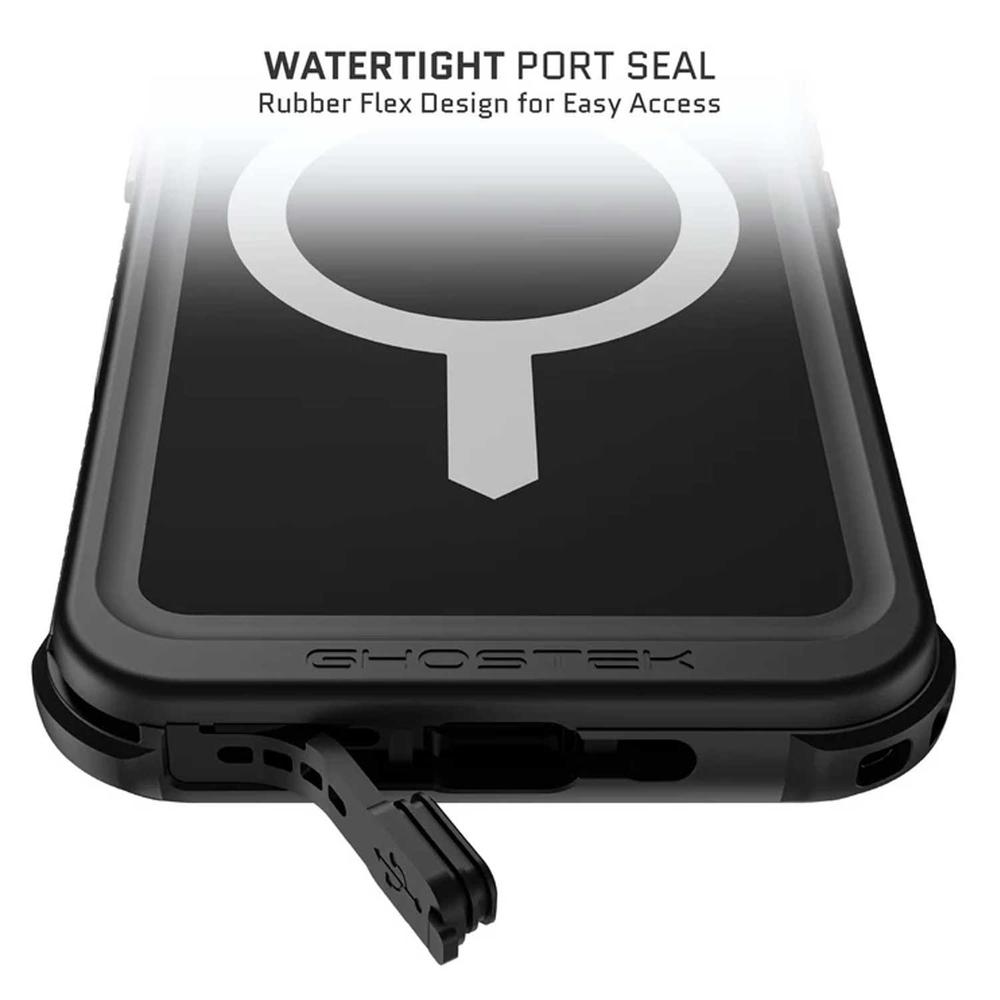 Foto 5 pulgar | . Funda Ghostek Nautical Clip Para Iphone 16 Pro Negra Magsafe Contra Agua