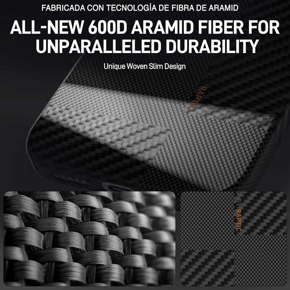 Foto 4 pulgar | . Funda Raptic Aramid Croxx Para Iphone 16 Pro Max Negra Compatible Con Magsafe