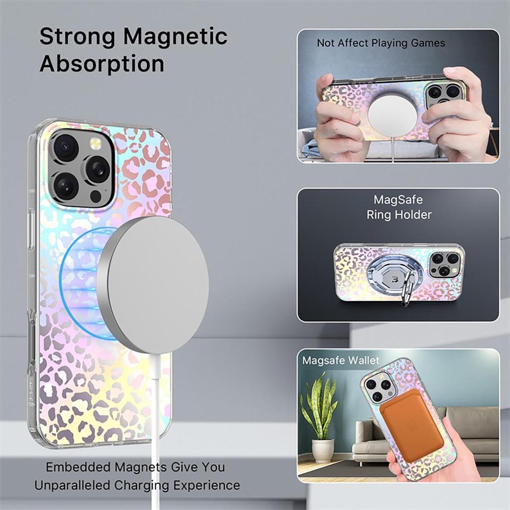 Foto 6 pulgar | . Funda Mybat Mood Con Magsafe Para Iphone 16 Pro Max - Holog Leopardo