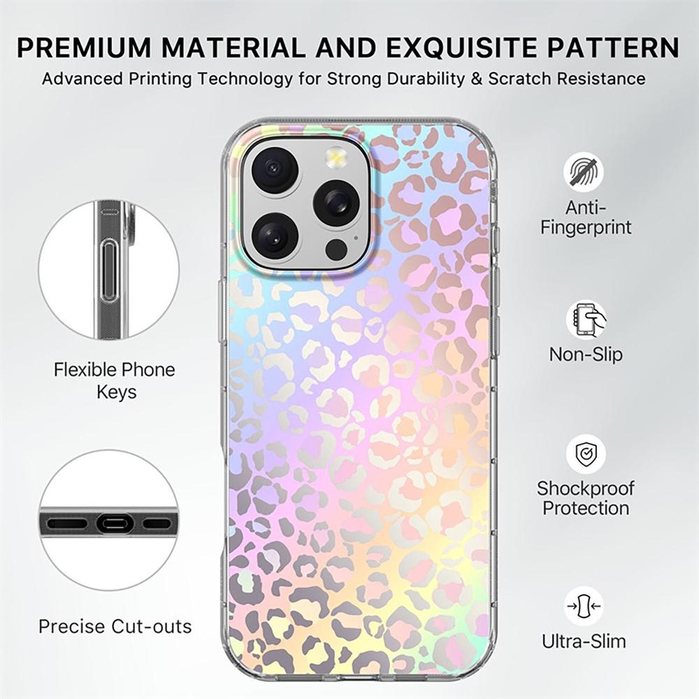 Foto 8 pulgar | . Funda Mybat Mood Con Magsafe Para Iphone 16 Pro Max - Holog Leopardo
