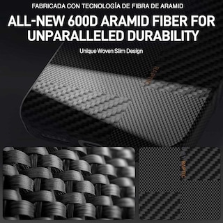 Foto 3 | . Funda Raptic Aramid Croxx Para Iphone 16 Pro Negra Compatible Con Magsafe