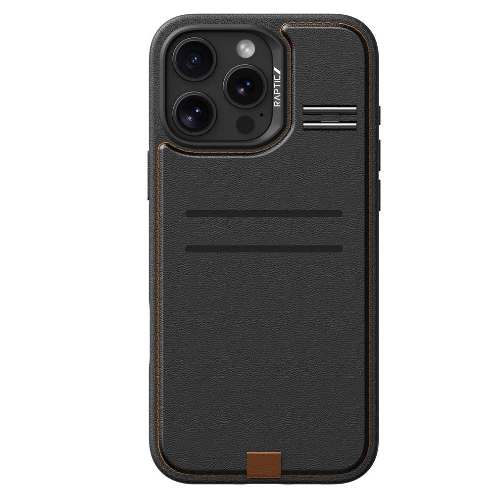 Foto 2 pulgar | . Funda Raptic Cartera Para Iphone 16 Pro Negra Wallet Stand Case