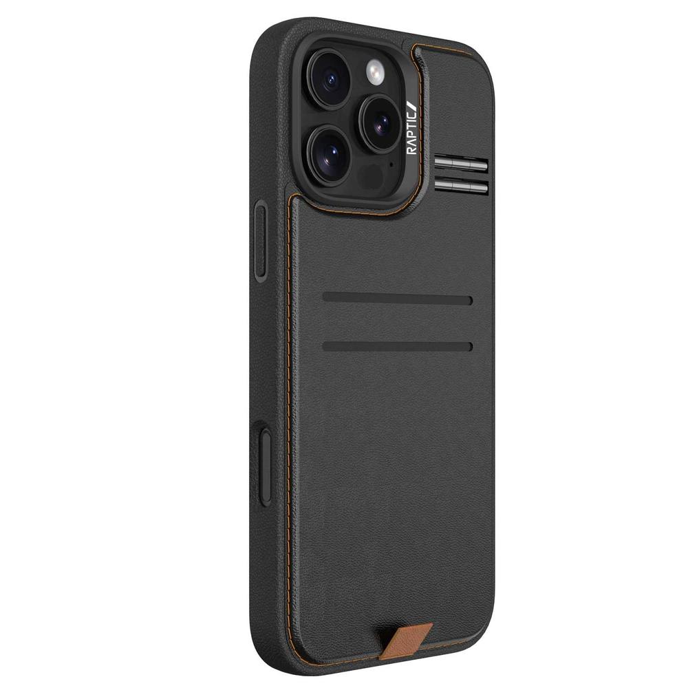 Foto 4 pulgar | . Funda Raptic Cartera Para Iphone 16 Pro Negra Wallet Stand Case