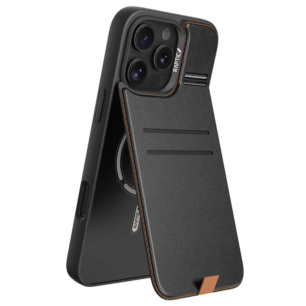 Foto 7 pulgar | . Funda Raptic Cartera Para Iphone 16 Pro Negra Wallet Stand Case