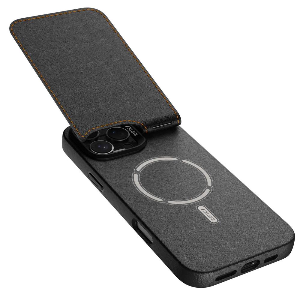 Foto 9 pulgar | . Funda Raptic Cartera Para Iphone 16 Pro Negra Wallet Stand Case