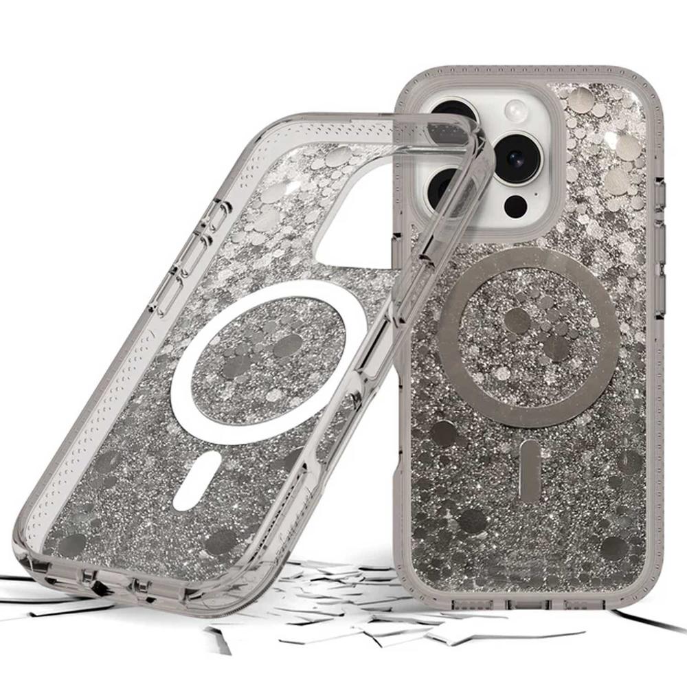 Foto 3 pulgar | . Funda Prodigee Popstar Mag Para Iphone 16 Pro Max Titanio Brillos