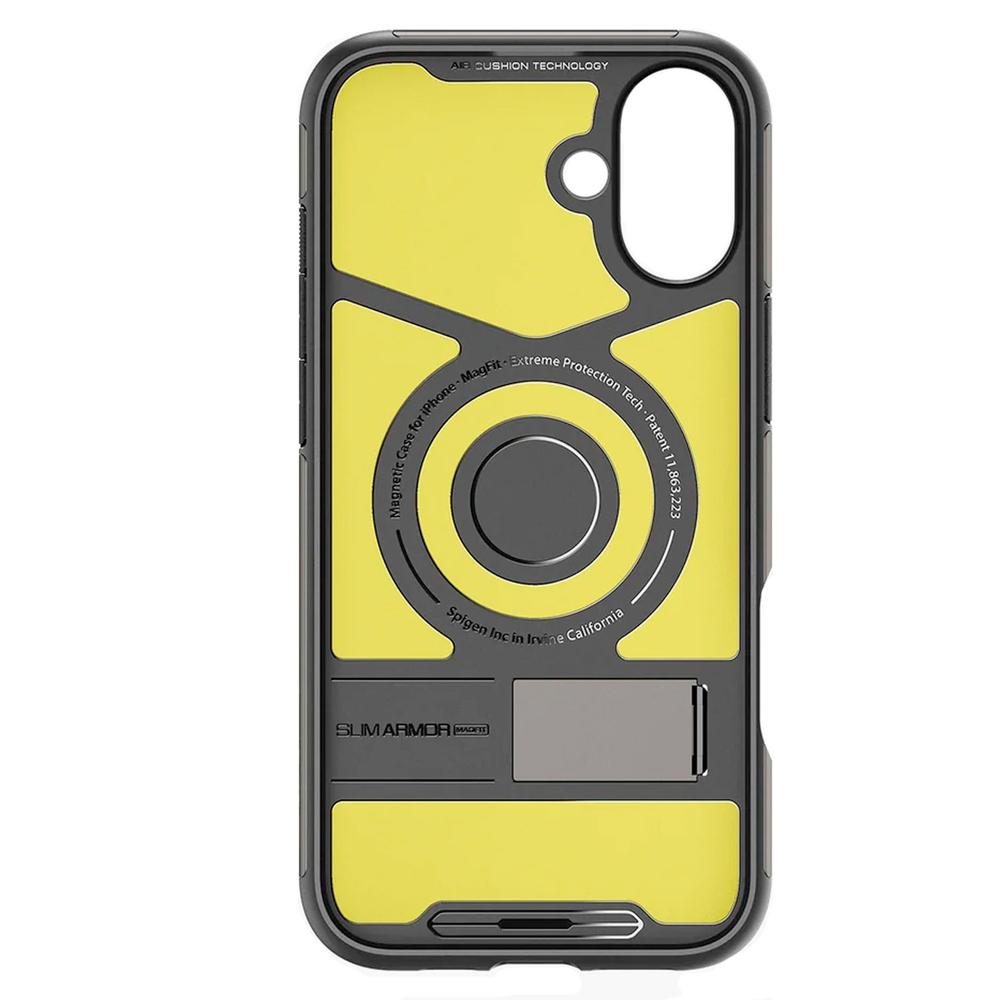 Foto 8 pulgar | . Funda Spigen Slim Armor Magfit Para Iphone 16 Plus Gunmetal