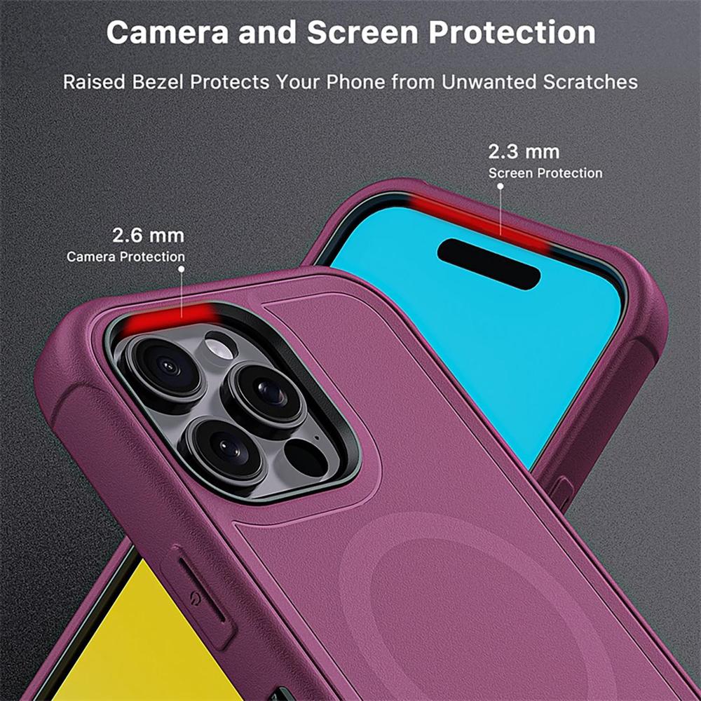 Foto 7 pulgar | . Funda Mybat Maverick Magsafe Clip Para Iphone 16 Pro Max - Ciruelo Con Mica