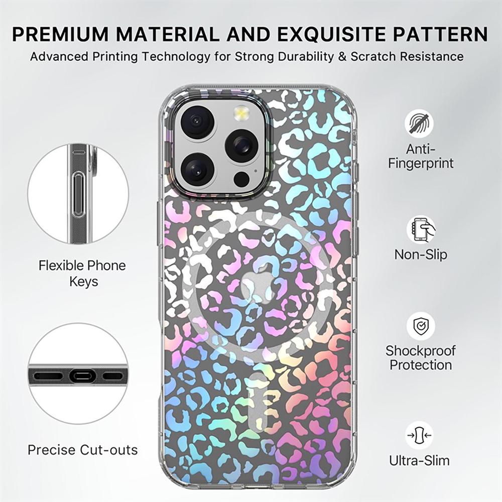 Foto 6 pulgar | . Funda Mybat Mood Con Magsafe Para Iphone 16 Pro - Holog Leopardo