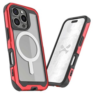 Foto 1 | Funda Ghostek Atomic para iPhone 16 Pro Max Aluminio Roja Transp Magsafe