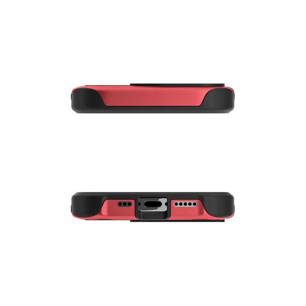 Foto 8 pulgar | Funda Ghostek Atomic para iPhone 16 Pro Max Aluminio Roja Transp Magsafe