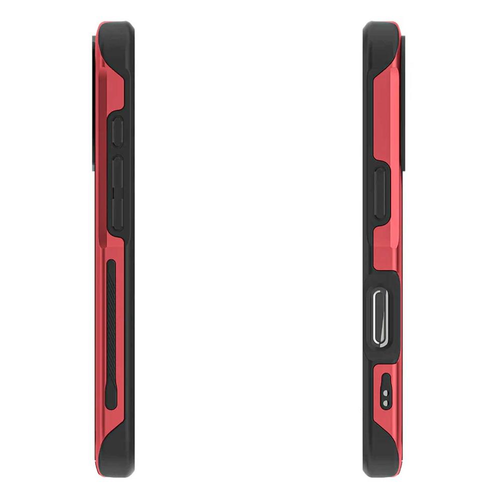 Foto 9 pulgar | Funda Ghostek Atomic para iPhone 16 Pro Max Aluminio Roja Transp Magsafe