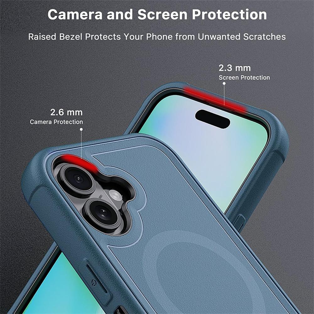 Foto 7 pulgar | . Funda Mybat Maverick Magsafe Clip Para Iphone 16 Plus - Azul Con Mica
