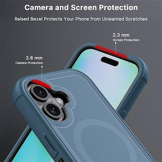 Foto 6 | . Funda Mybat Maverick Magsafe Clip Para Iphone 16 Plus - Azul Con Mica