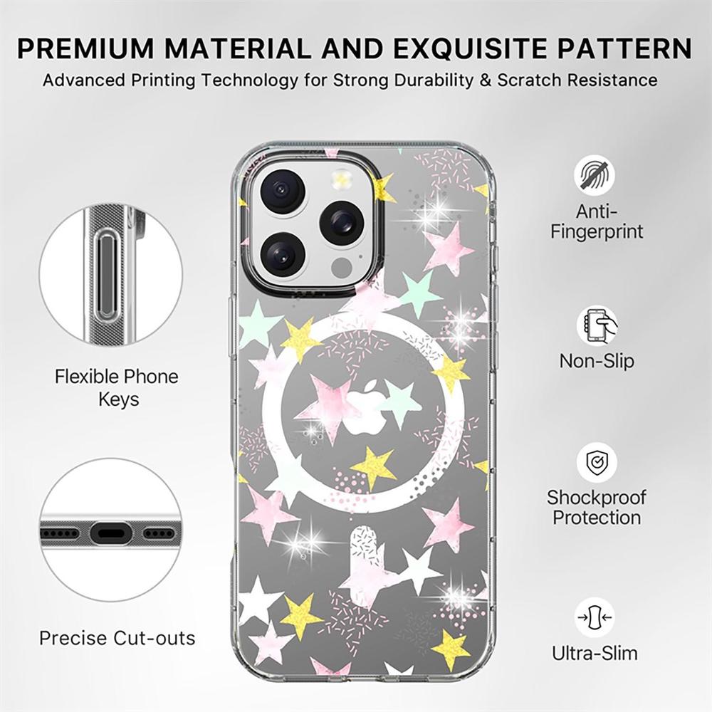Foto 8 pulgar | . Funda Mybat Mood Con Magsafe Para Iphone 16 Pro - Estrellas
