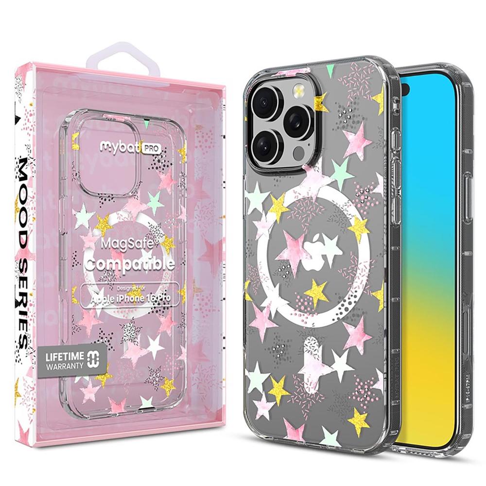 Foto 9 pulgar | . Funda Mybat Mood Con Magsafe Para Iphone 16 Pro - Estrellas