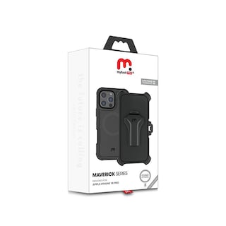 Foto 2 | . Funda Mybat Maverick Magsafe Clip Para Iphone 16 Pro - Negra Con Mica