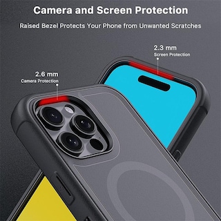 Foto 6 | . Funda Mybat Maverick Magsafe Clip Para Iphone 16 Pro - Negra Con Mica