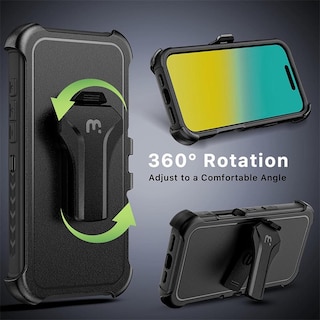Foto 7 | . Funda Mybat Maverick Magsafe Clip Para Iphone 16 Pro - Negra Con Mica