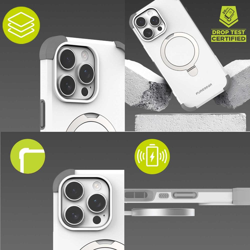 Foto 6 pulgar | . Funda Puregear Dualtek Kik Para Iphone 16 Pro Blanca Compatible Con Magsafe