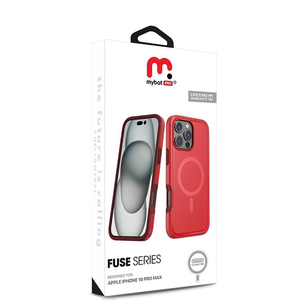 Foto 4 pulgar | Funda Mybat Fuse con Magsafe para iPhone 16 Pro Max Roja