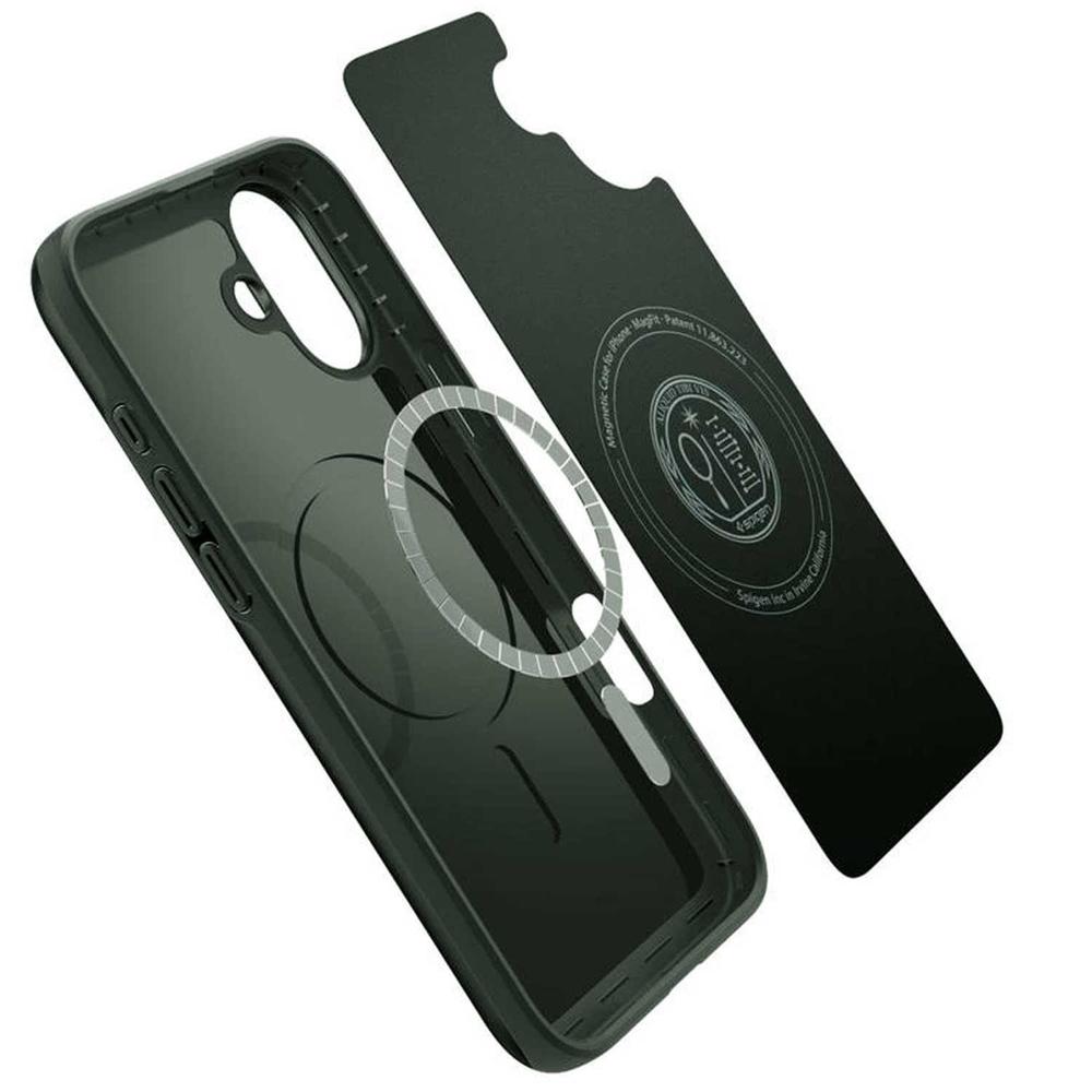 Foto 4 pulgar | . Funda Spigen Thin Fit Mag Para Iphone 16 Verde