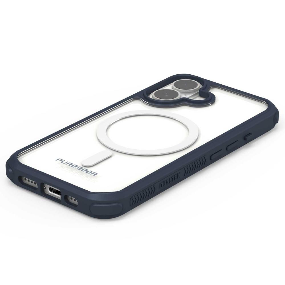 Foto 7 pulgar | . Funda Puregear Dualtek Clear Para Iphone 16 Trans Azul