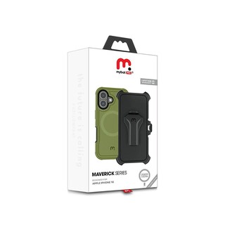 Foto 2 | . Funda Mybat Maverick Magsafe Clip Para Iphone 16 - Verde Con Mica
