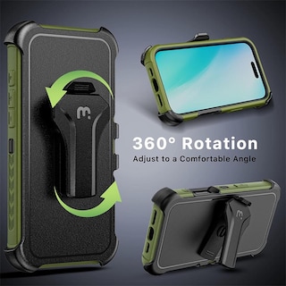 Foto 7 | . Funda Mybat Maverick Magsafe Clip Para Iphone 16 - Verde Con Mica