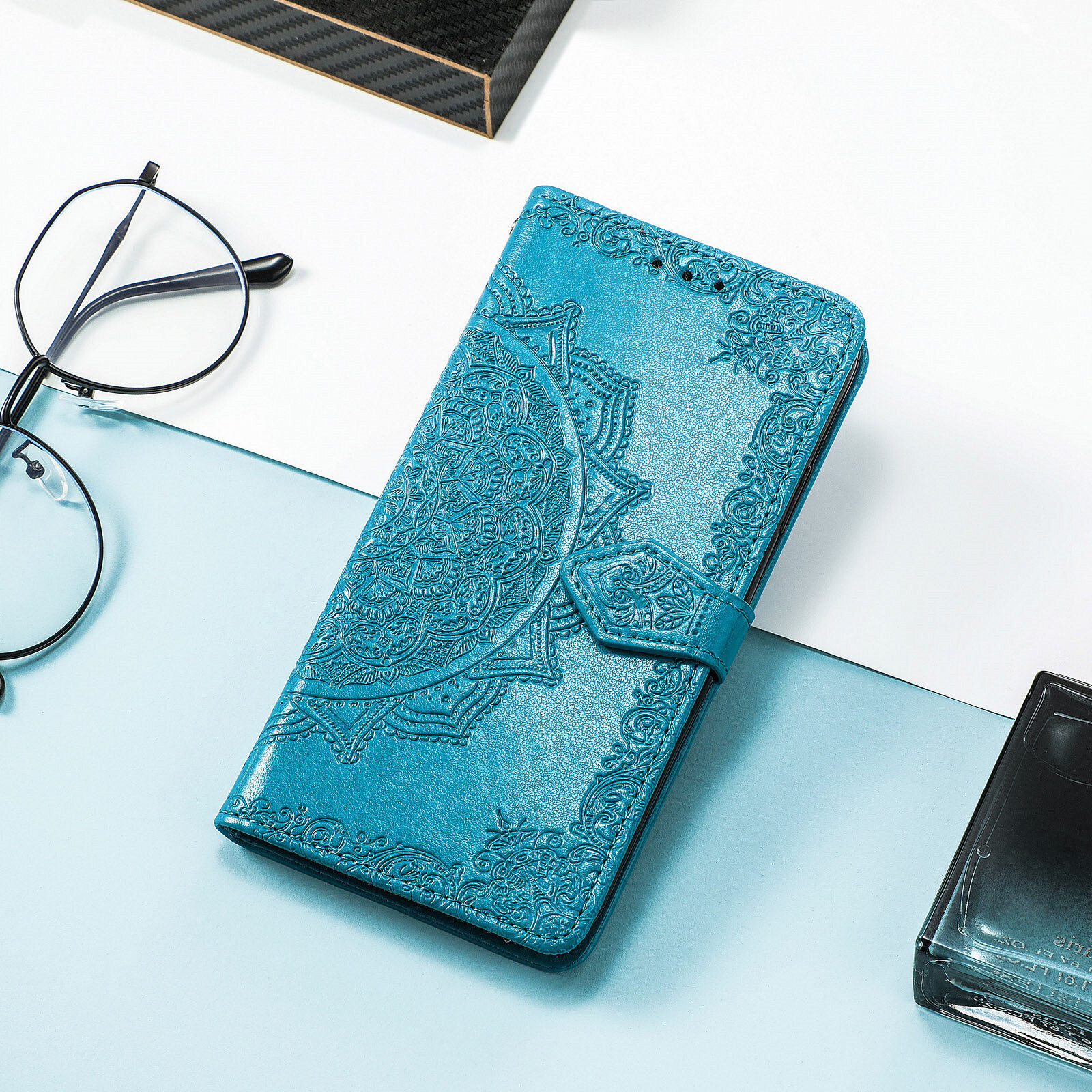 Foto 5 | Funda De Piel Tipo Cartera Para Nokia 5.4, Color Azul - Venta Internacional.