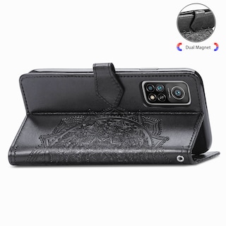 Foto 3 | Funda De Piel Tipo Cartera Para Xiaomi Mi 10t/10t Pro - Negra - Venta Internacional.
