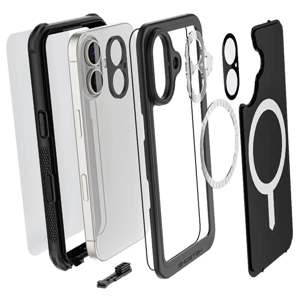 Foto 3 pulgar | . Funda Ghostek Nautical Para Iphone 16 Plus Negra Mag Contra Agua