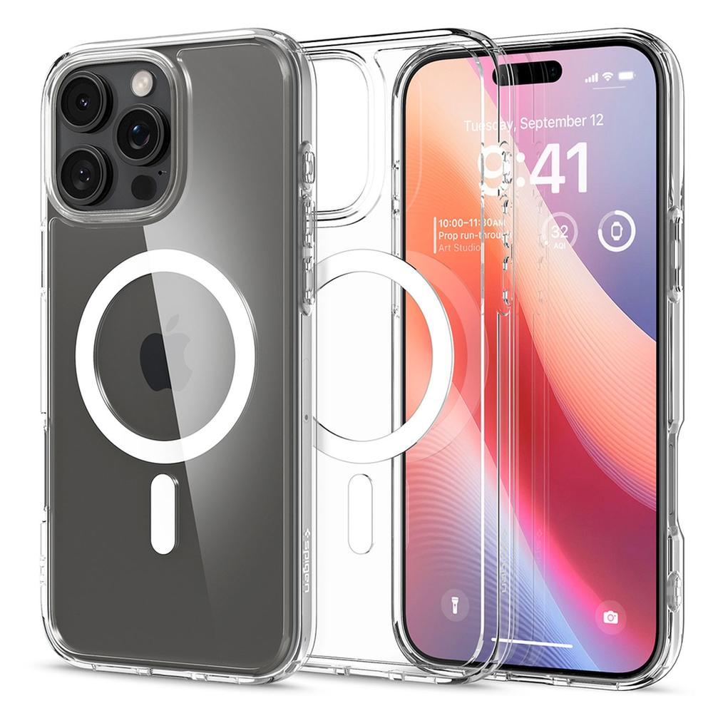 Foto 4 pulgar | . Funda Spigen Crystal Hybrid Mag Para Iphone 16 Pro Transparente