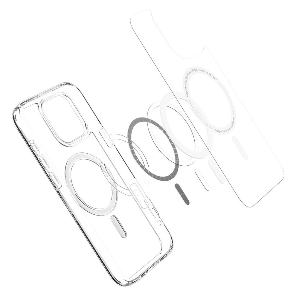 Foto 6 pulgar | . Funda Spigen Crystal Hybrid Mag Para Iphone 16 Pro Transparente