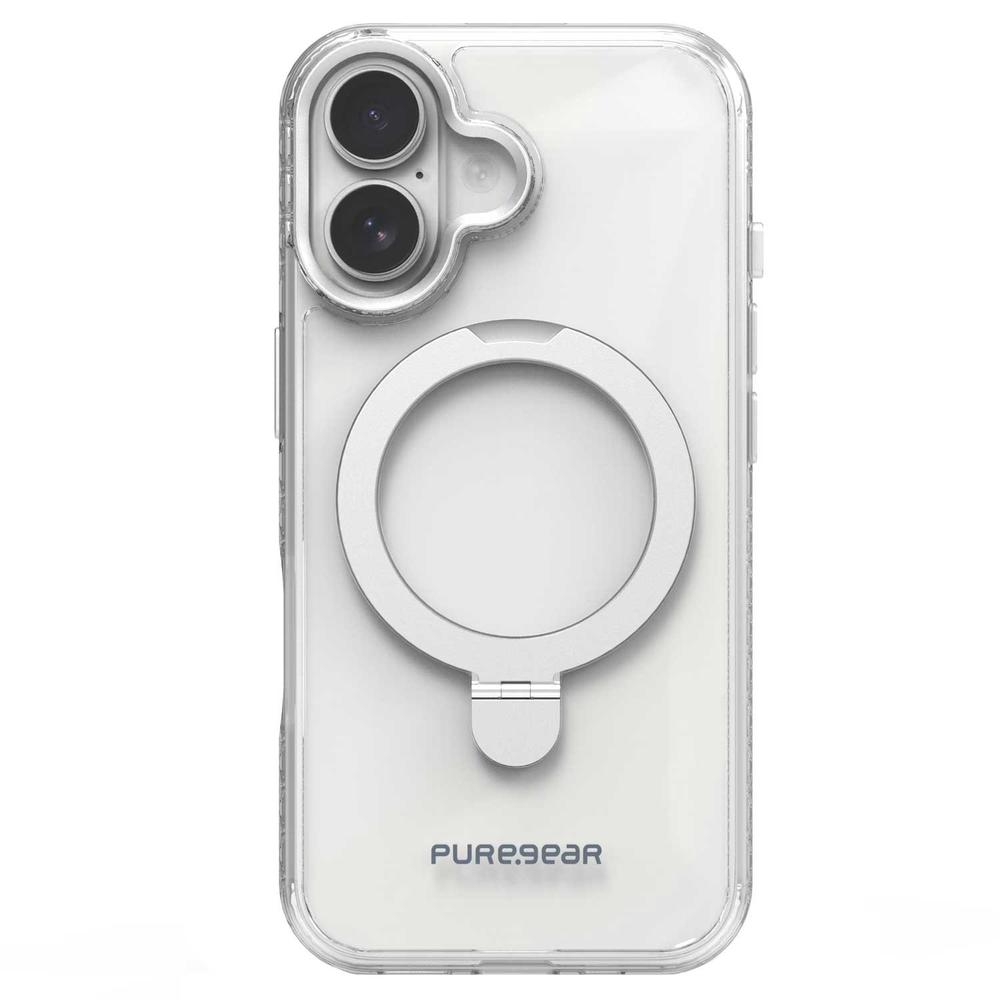 Foto 2 pulgar | . Funda Puregear Slimshell Kik Mag Para Iphone 16 Plus Transp Plata Compatible Con Magsafe
