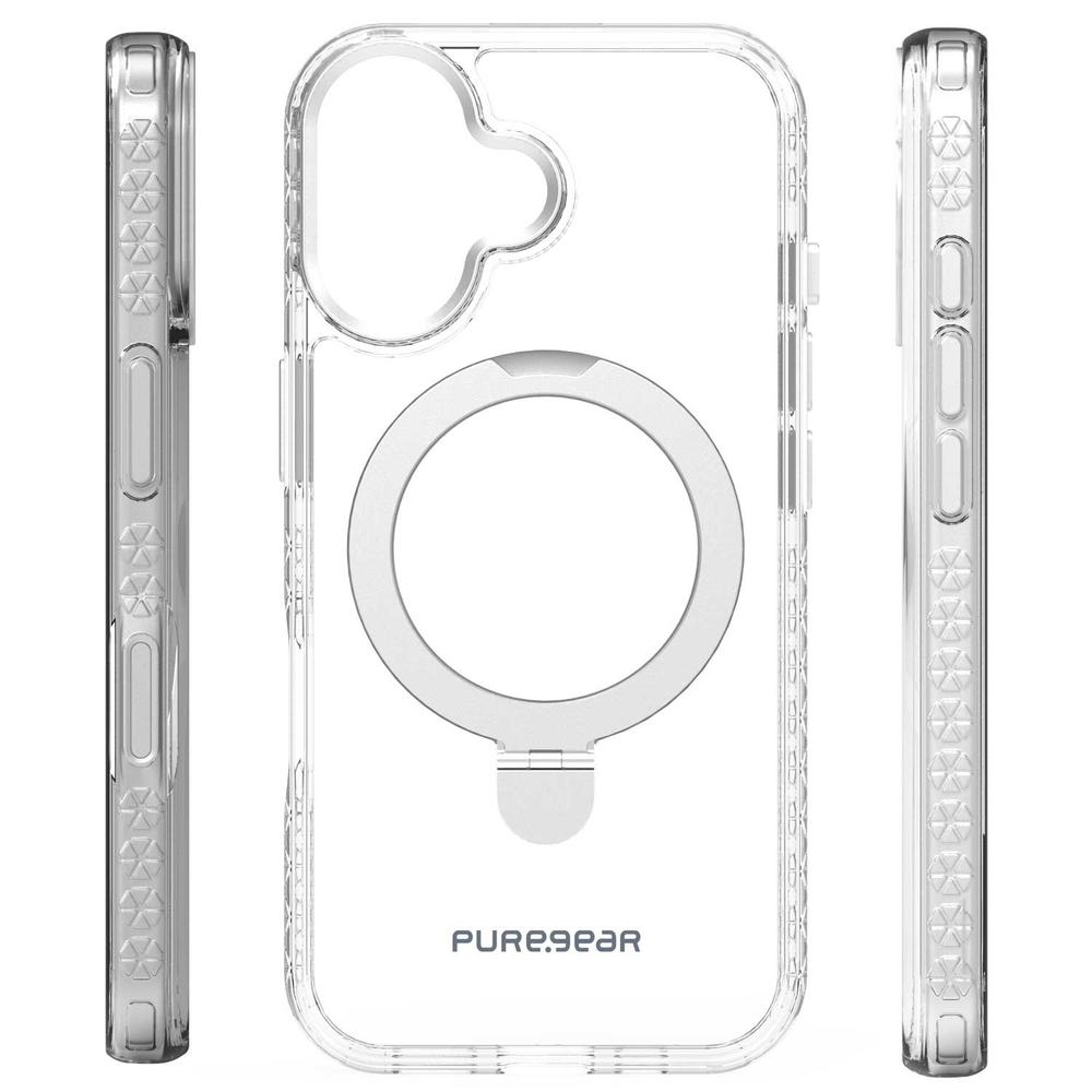 Foto 3 pulgar | . Funda Puregear Slimshell Kik Mag Para Iphone 16 Plus Transp Plata Compatible Con Magsafe