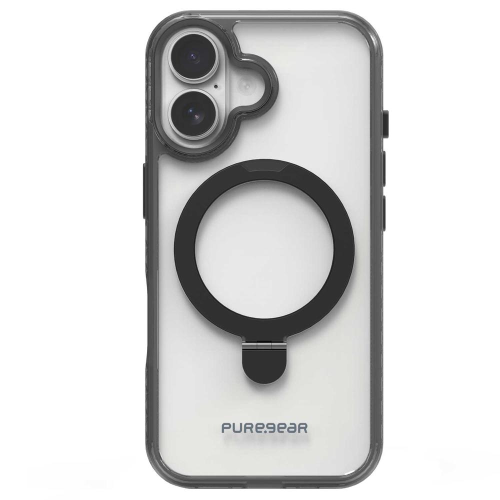 Foto 2 pulgar | . Funda Puregear Slimshell Kik Mag Para Iphone 16 Transp Negro Compatible Con Magsafe