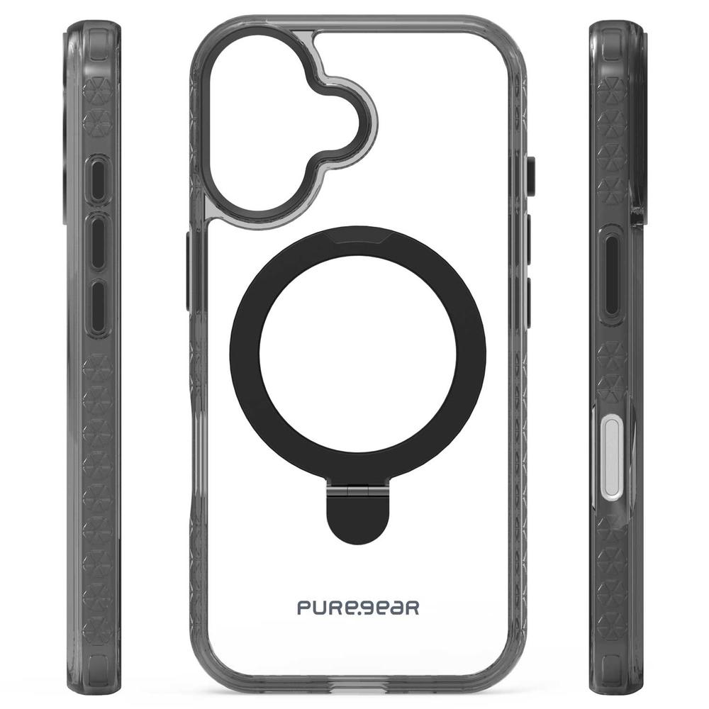Foto 3 pulgar | . Funda Puregear Slimshell Kik Mag Para Iphone 16 Transp Negro Compatible Con Magsafe