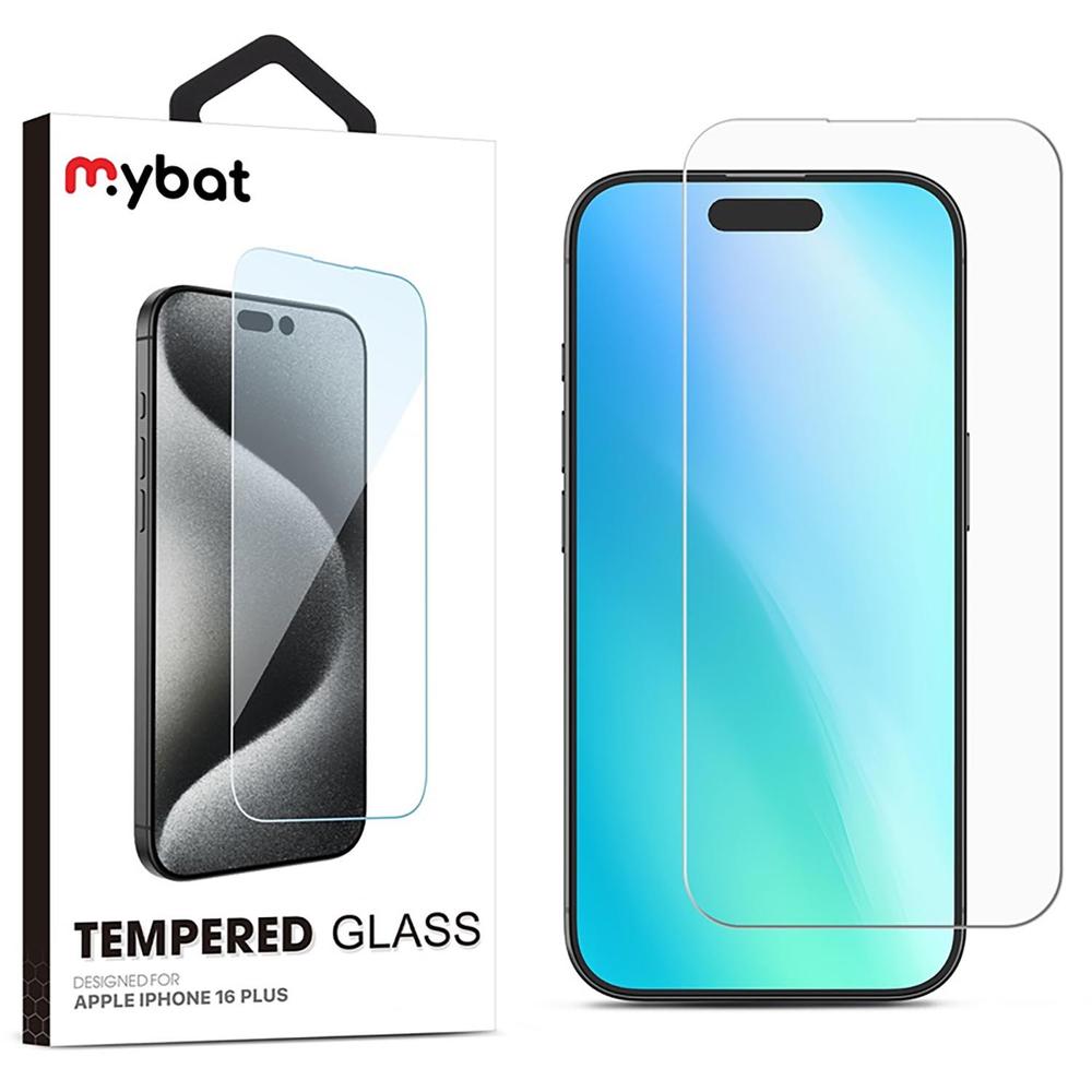 Foto 9 pulgar | Mica Vidrio Mybat Para Iphone 16 Plus Protectora De Pantalla Transparente