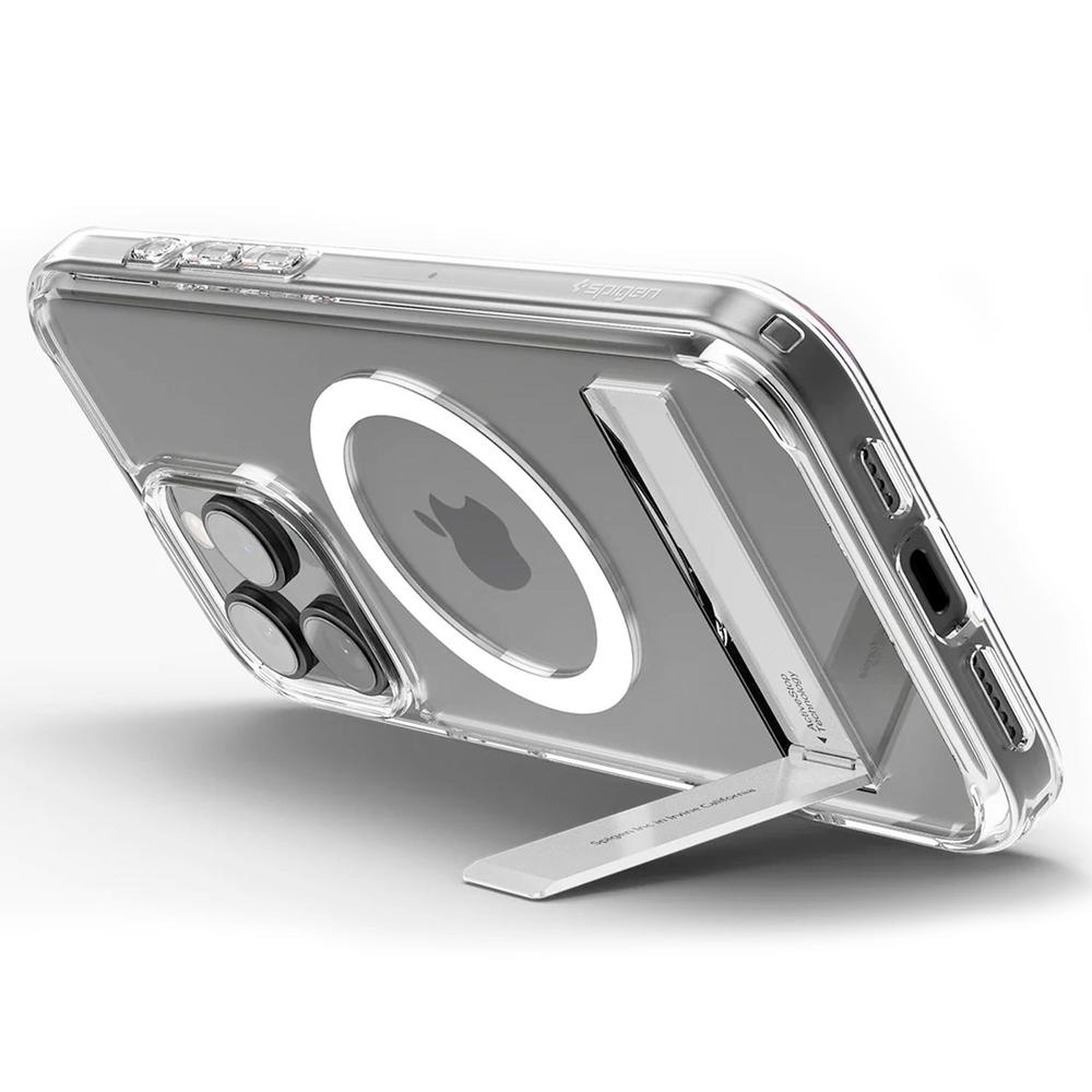 Foto 6 pulgar | . Funda Spigen Slim Armor S Magfit Para Iphone 16 Pro Transparente