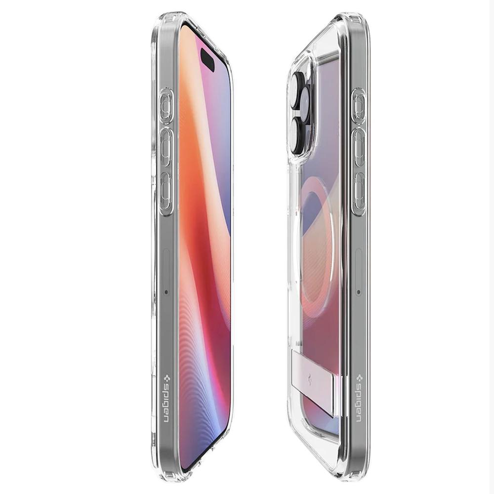 Foto 8 pulgar | . Funda Spigen Slim Armor S Magfit Para Iphone 16 Pro Transparente