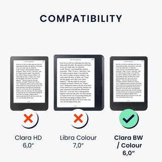 Foto 6 | Funda Kwmobile Compatible Con El Lector Electrónico Kobo Clara Bw/colour - Venta Internacional.