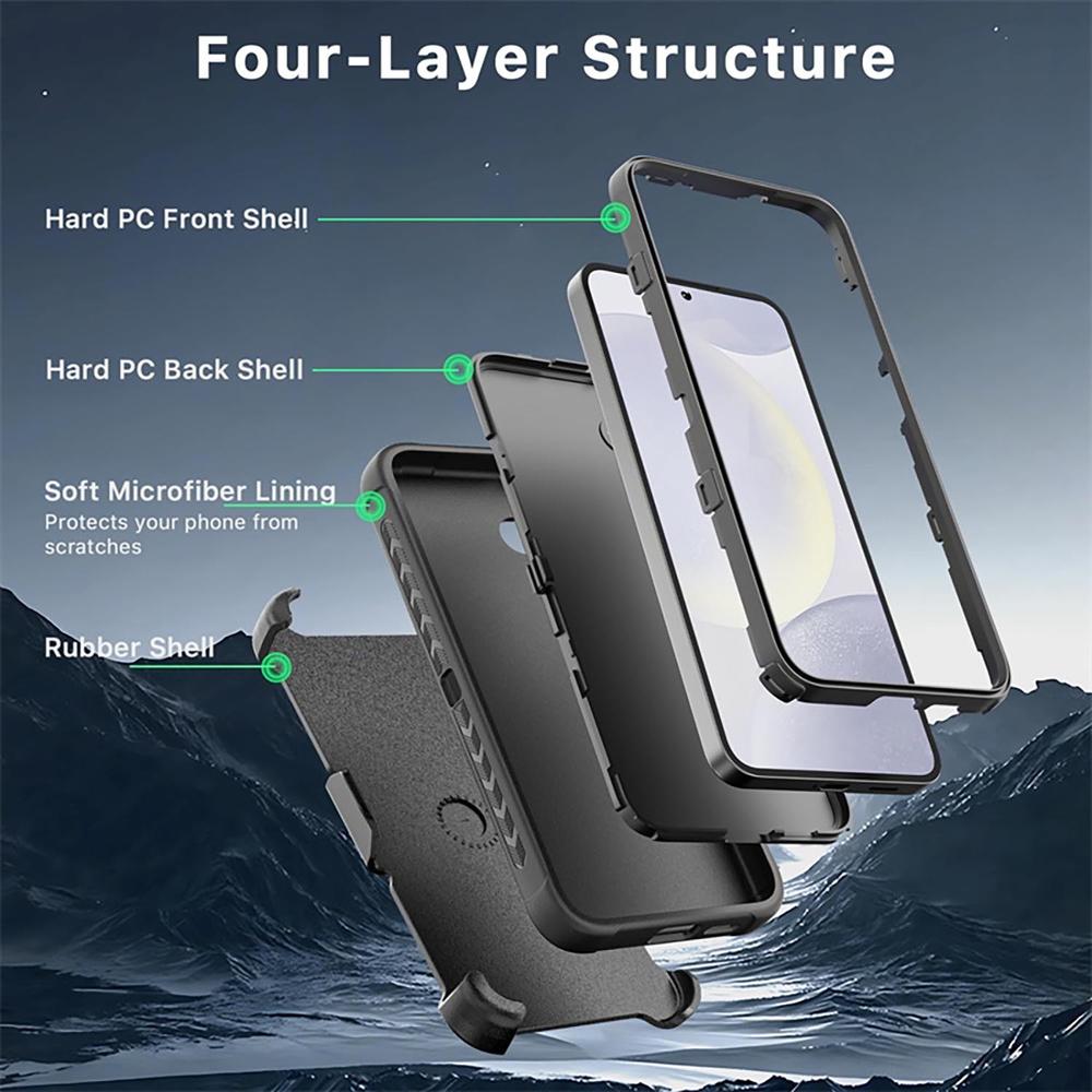 Foto 4 pulgar | . Funda Mybat Maverick Clip Para Samsung S25 Negra