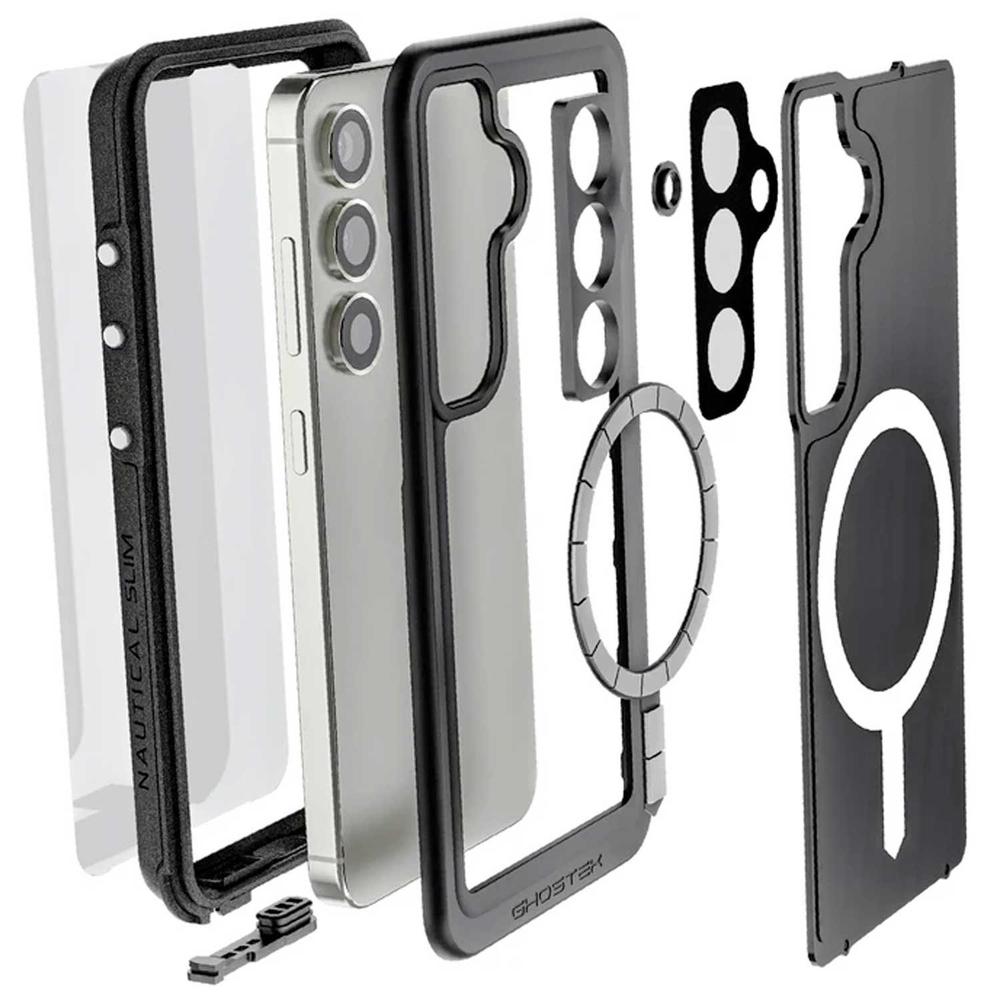 Foto 4 pulgar | . Funda Ghostek Nautical Para Samsung S25 Plus Negro Transp Contra Agua