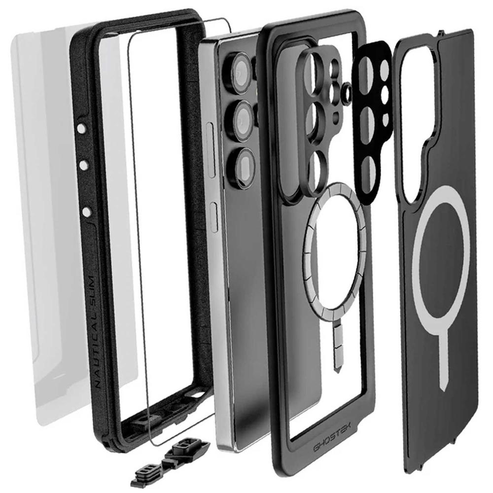 Foto 4 pulgar | . Funda Ghostek Nautical Para Samsung S25 Ultra Negro Transp Contra Agua