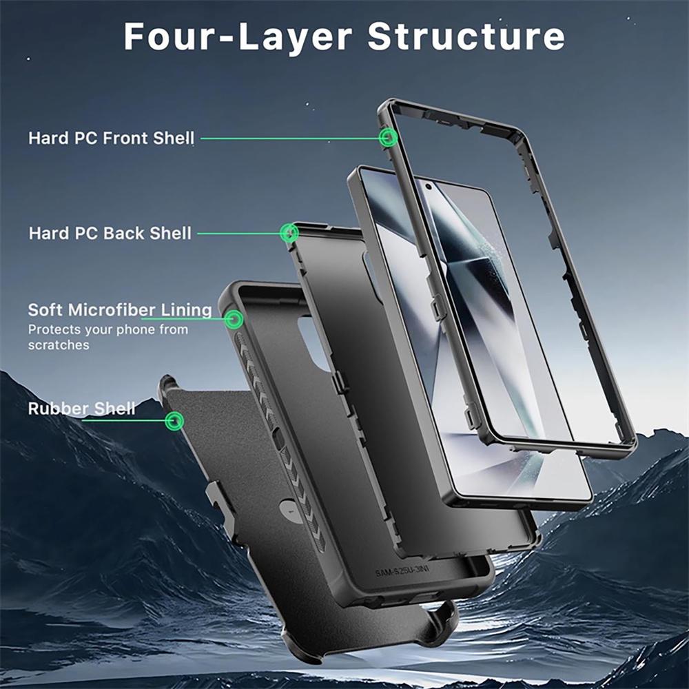 Foto 4 pulgar | . Funda Mybat Maverick Clip Para Samsung S25 Ultra Negra