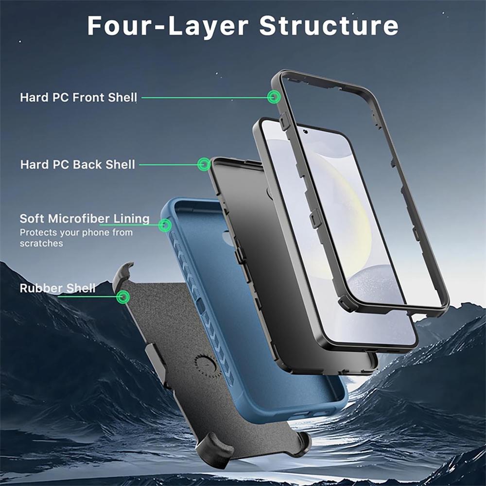 Foto 4 pulgar | . Funda Mybat Maverick Clip Para Samsung S25 Plus Azul