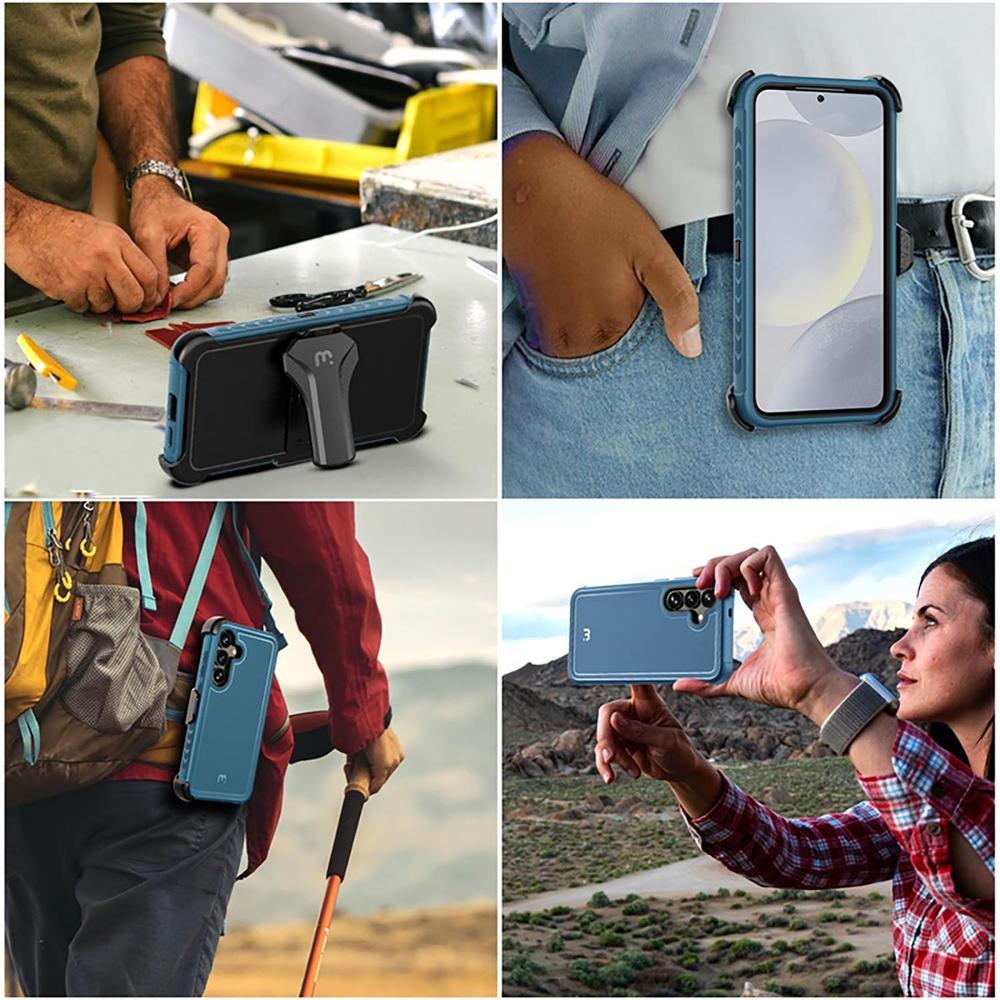 Foto 8 pulgar | . Funda Mybat Maverick Clip Para Samsung S25 Plus Azul