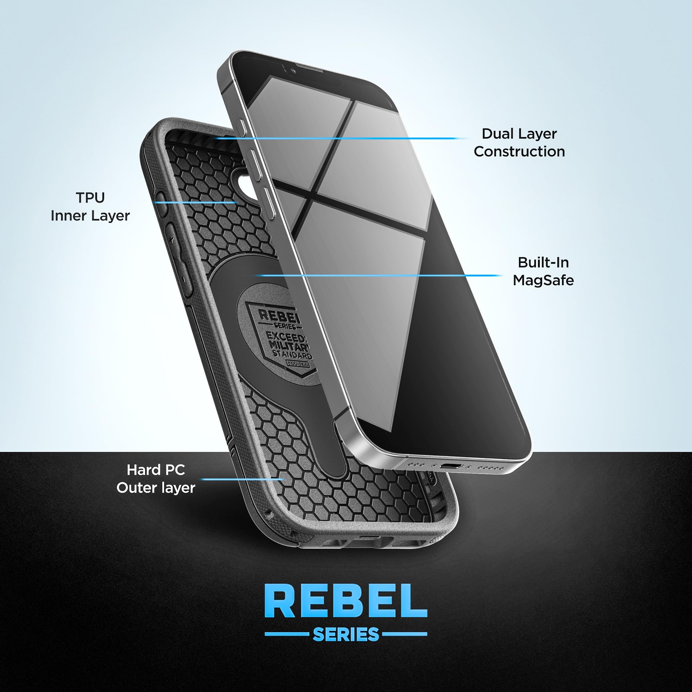 Foto 4 pulgar | Funda Para Teléfono, Funda Rebel Belt, Iphone 16e, Con Clip De Funda - Venta Internacional.